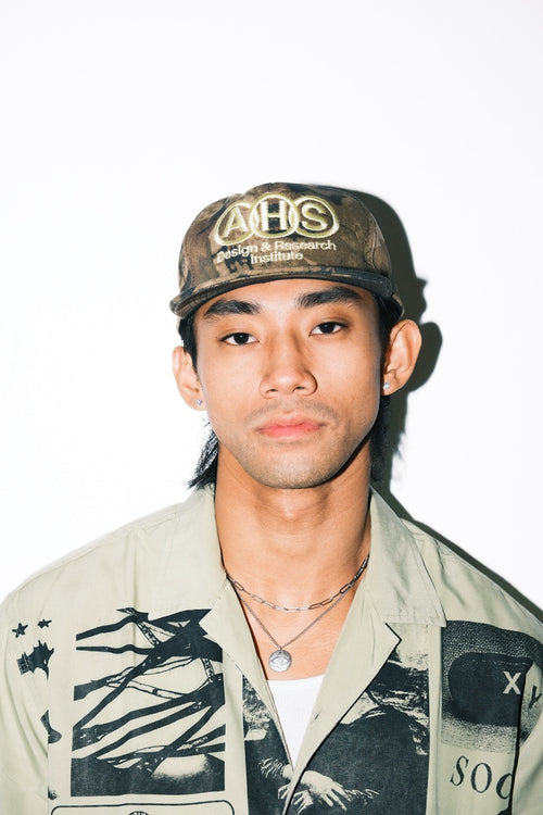 Promo Hat in Tree Camo (Cream Logo)