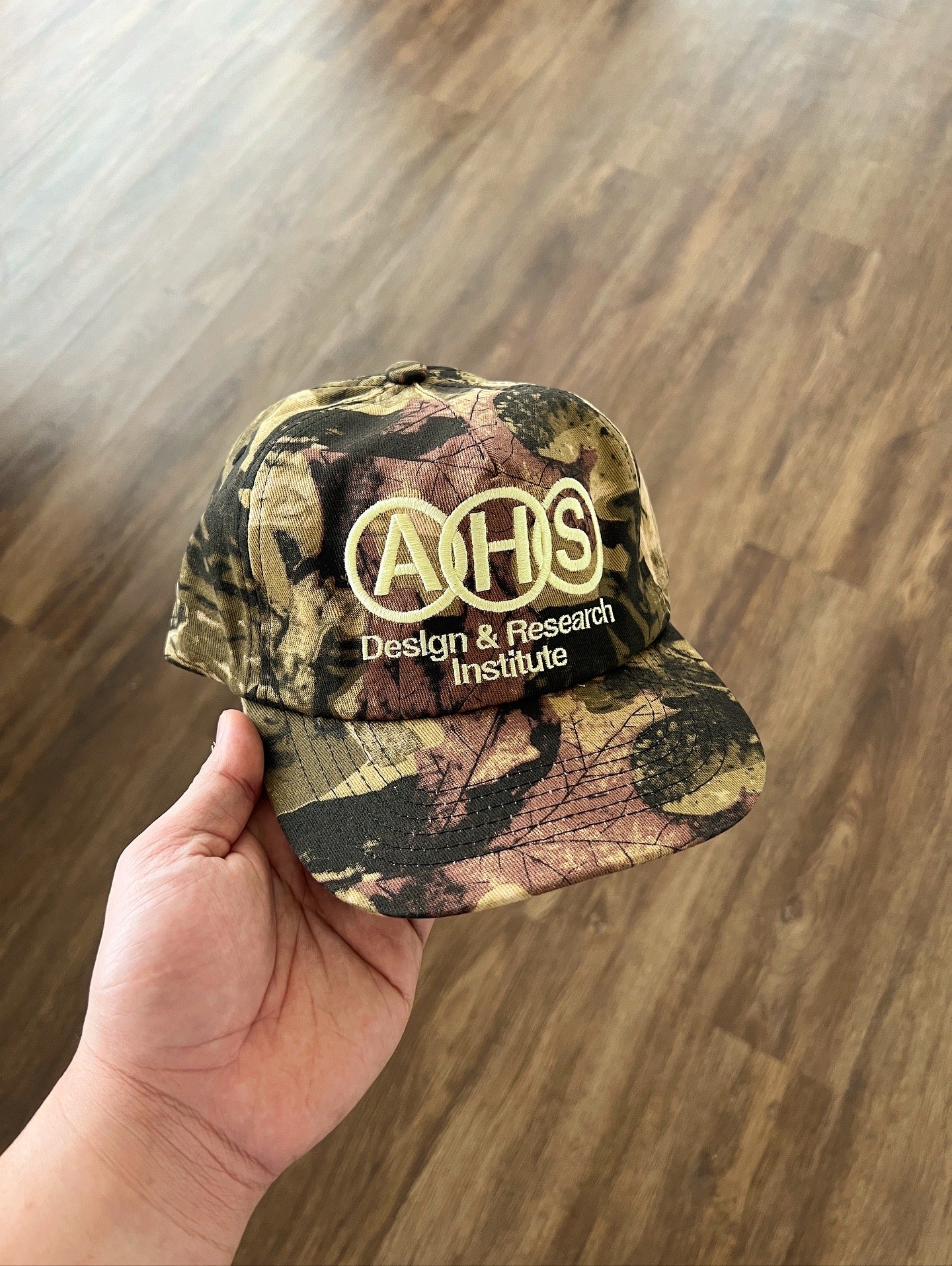 Promo Hat in Tree Camo (Cream Logo)
